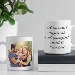 NagyAjándék Fényképes bögre felirattal
