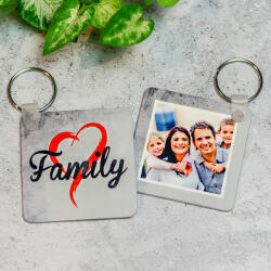 NagyAjándék Fényképes kulcstartó - Family