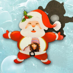 NagyAjándék Mikulás alakú fényképes hűtőmágnes