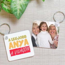 NagyAjándék A legjobb anya - fényképes kulcstartó