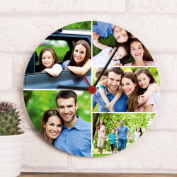 NagyAjándék Fényképes falióra 5 képpel