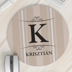 NagyAjándék Kör alakú csíkos egérpad névvel