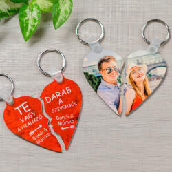 NagyAjándék Fényképes páros kulcstartó