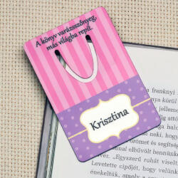 NagyAjándék Fényképes könyvjelző, rózsaszín