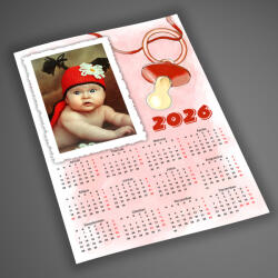 NagyAjándék Fényképes kislányos naptár, A4