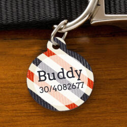 NagyAjándék Kör alakú kutyabiléta - névvel és telefonszámmal