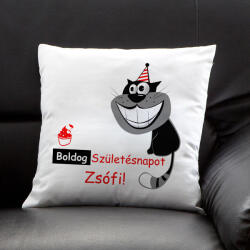 NagyAjándék Cicás szülinapi kispárna