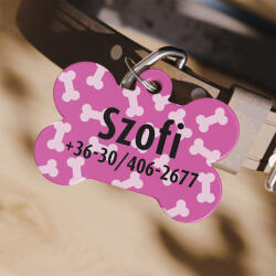 NagyAjándék Csont alakú kutyabiléta - rózsaszín