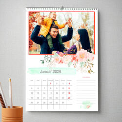 NagyAjándék Fényképes virágos falinaptár