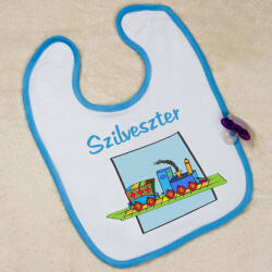 NagyAjándék Vonatos bébi előke