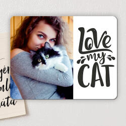NagyAjándék Love my Cat - egyedi hűtőmágnes