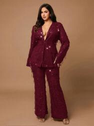 Shein Bordó Flitteres Nadrág (2XL) (606931)