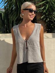 Dazy Szürke Gombos Felső (M) (608086)