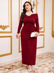 Shein Piros Hosszú Ujjú Ruha (3XL) (607914)