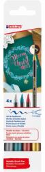 edding Marker Edding 1340 Metallic, set 4 culori metalice, varf tip pensula 1-6 mm (ED13404)