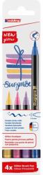 edding Marker Edding 1340 Glitter, set 4 culori glitter, varf tip pensula 1-6 mm (ED134043)