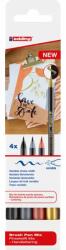 edding Set markere pensula Edding 1340, 4 culori, varf flexibil 1-6 mm (ED134042)