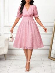 Shein Rózsaszín Ruha MIDI Mintás (M) (606928)