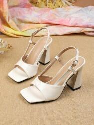 Shein Ekrü Magassarkú Szandál (43) (608367)