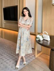 Dazy Bézs Szatén Ruha MIDI (M) (605856)