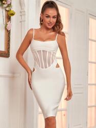 Shein Fehér Testhezálló Cut Out Ruha (L) (606298)