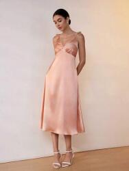 Shein Sárgabarack Szatén MIDI Ruha (s) (605392)