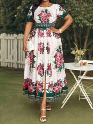 Shein Fehér Ruha Virág Kivágással (4XL) (606042)