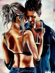 NORIMPEX - Puzzle Tablou Diamant: Cuplu îndrăgostit 30x40cm - 1 - 39 piese