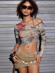 Shein Mintás Aszimmetrikus Felső (M) (606270)