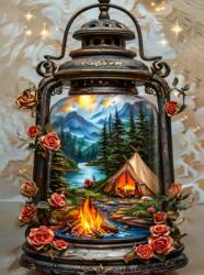 NORIMPEX - Puzzle Pictură Diamant: Lanternă magică 30x40cm - 1 - 39 piese