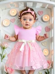 Shein Rózsaszín Csíkos Ruha (9-12M) (607403)