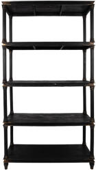 Clayre & Eef Raft lemn negru vintage 110x40x210 cm (5H0748Z) Raft