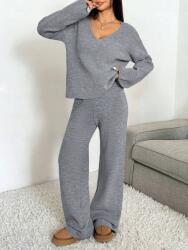 Shein Szürke Melange Pulóver Nadrág Szett (s) (605071)