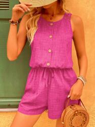 Shein Rózsaszín Gombos Overál (L) (606355)