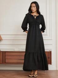 Dazy Fekete Ruha Maxi Fodros (M) (606044)