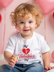 Shein Fehér Póló Valentin Napi Nyomtatással (2-3L) (606247)