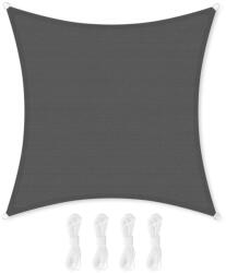 SONGMICS Sonnensegel 2x2m HDPE Protectie UV Culoare Gri Fumuriu (GSS22GY)