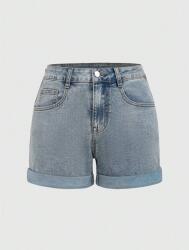 Romwe Kék Farmer Rövidnadrág Hímzéssel (L) (608099)