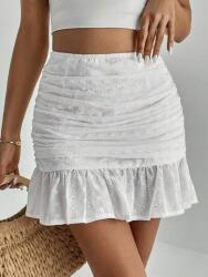 Shein Fehér Mini Szoknya Hímzett Mintával (s) (605599)