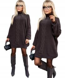 Awanti Csokoládé meleg oversize női pulóver Ruha garbóval Emilia