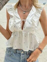 Shein Szatén Felső Virág Mintás (s) (605419)