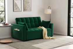  Canapea extensibila 2 locuri 140x77x90 cm Tapitata Catifea Verde Model One (cod: 25085) (C3270-4821) Canapea