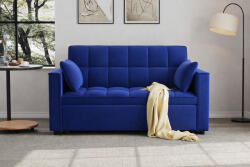  Canapea extensibila 2 locuri 140x77x90 cm Tapitata Catifea Albastra Model One (cod: 25085) (C3580-1177) Canapea