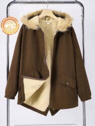 Shein Barna Bélelt Kabát (15L) (605536)