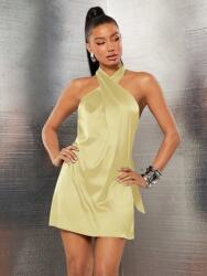 Shein Sárga Szatén Mini Ruha (L)