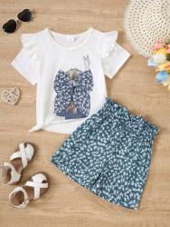 Shein Színes Mintás Póló Rövidnadrág Szett (5L) (606310)