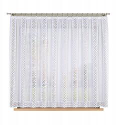  Gyönyörű mintás jacquard függöny kész rövid egyenes 160x300 fehér (HEL160x300)