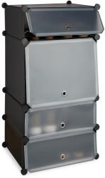 Relaxdays Suport pentru pantofi din plastic Relaxdays cu 4 compartimente (10032914) Pantofar