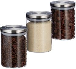 Relaxdays Set de 3 borcane Relaxdays, câte 750 ml fiecare (10044247)