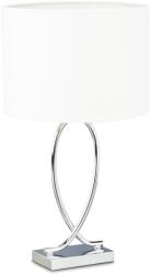 Relaxdays Lampă de masă Relaxdays argintie cu abajur (10023915)